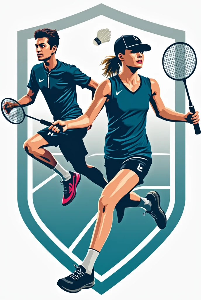 'Manorhamilton Badminton Club'
Make unique logo (male female)