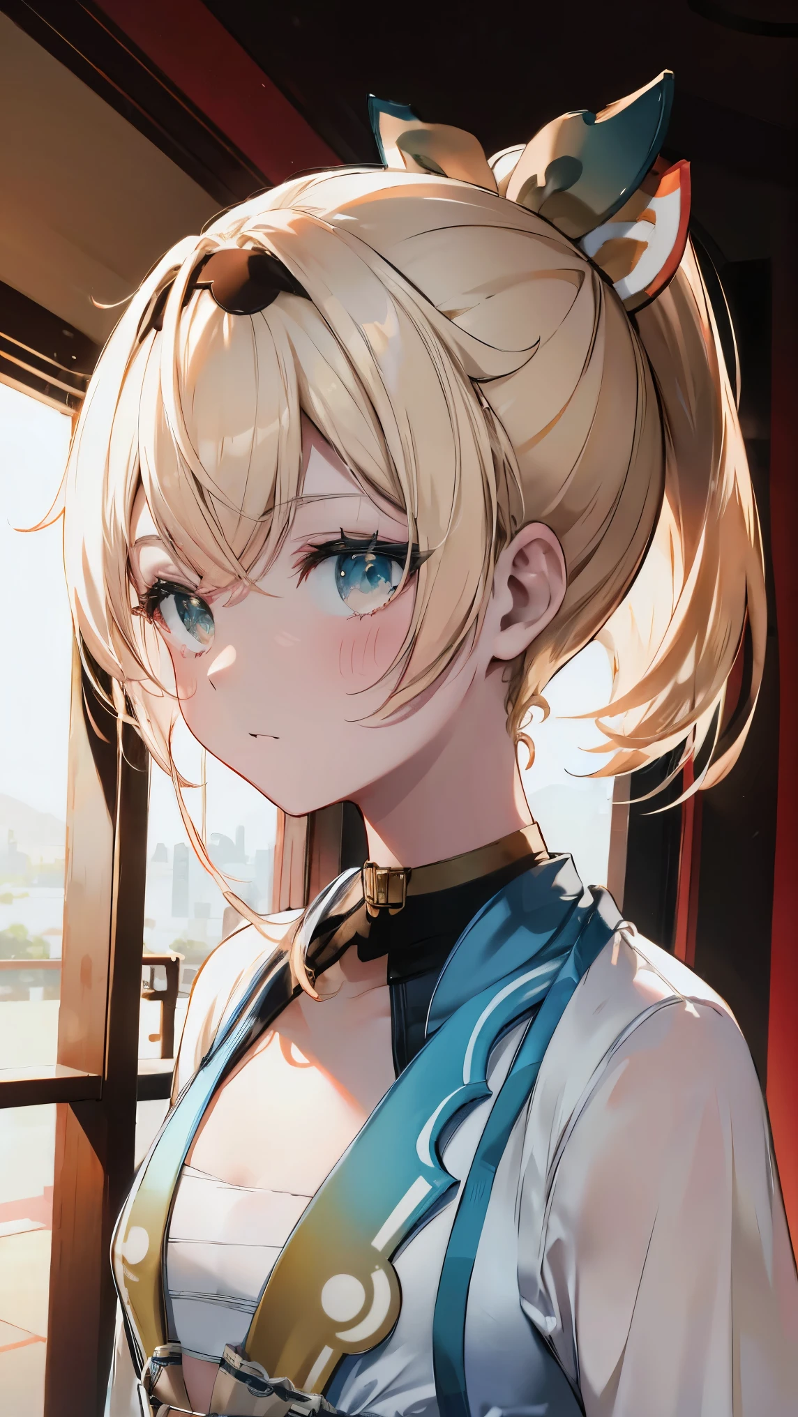 Qipao,China Hotel,Blonde,ponytail