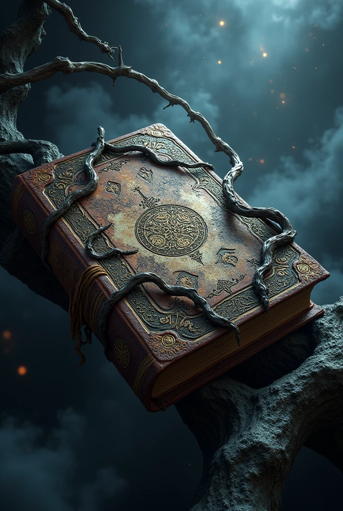 Cover for an ancient book of dark spells and enchantments