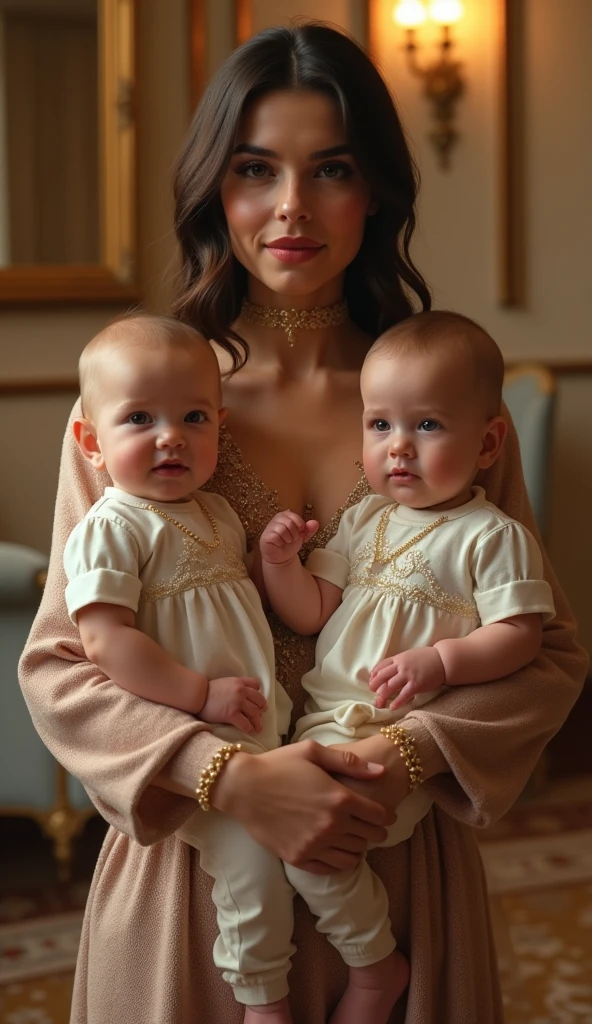 I will have a birthday.. Please make me a picture of me together (Woman) and my two twin brothers (laki-laki).. When I was a ager, and they are still babies.. The theme is billionaire