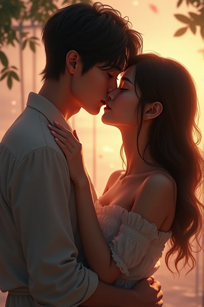 Jungkook kissing a girl 