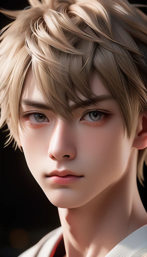 Meticulous, analog style, focus on the eyes, highest quality, (highly detailed skin), photo of very handsome pale skin Japanese boy, 2, (cyber), perfect face, pore skin, (penetration:0.5), black background, (bokeh:0.6), sharp focus, grainy lighting, (backlight:0.7), film grain, photographed with Sony A7R IV camera, 18mm F/1.7 cine lens, (highly detailed, intricate detail), 8k, HDR, front view, (full body: 0.9)