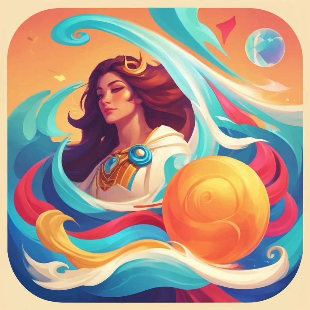I want an icon, flat, symbol of I am, dream