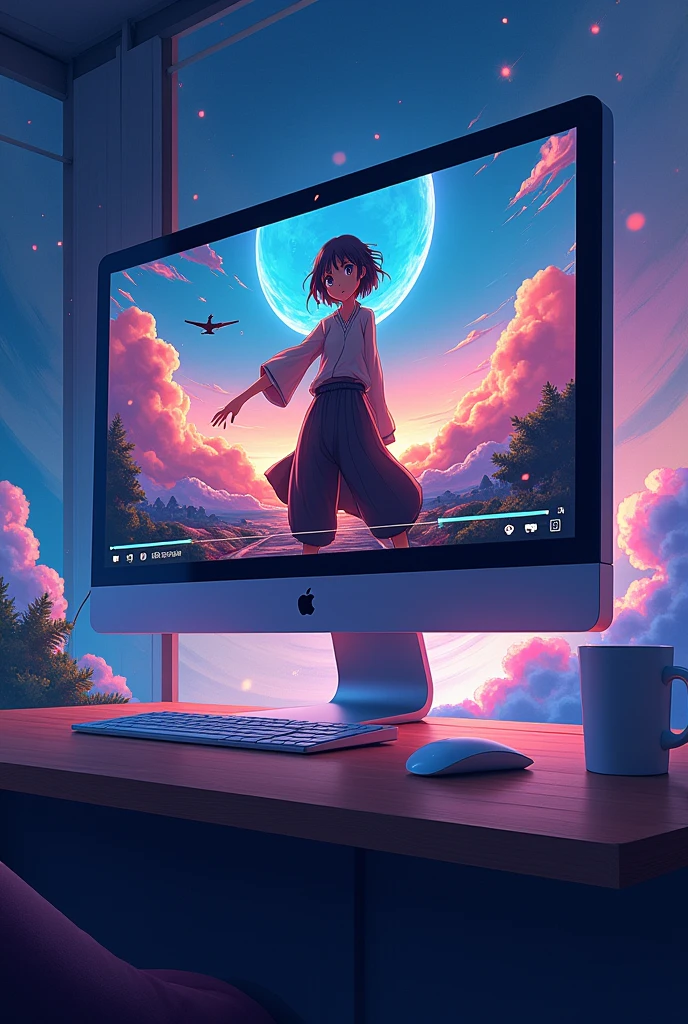 Create website layout design for watching anime in  pc
