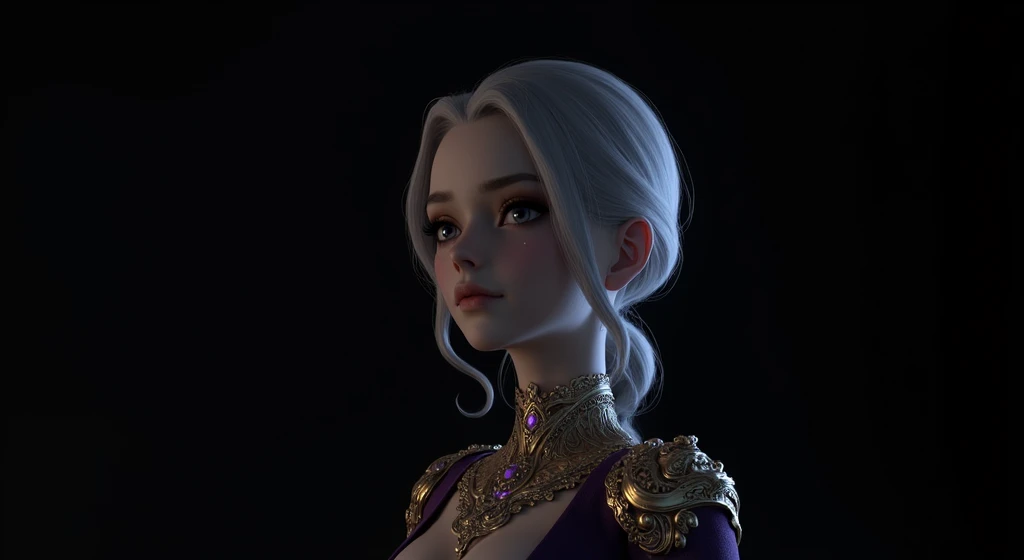 close-up of a woman in a gold and purple dress, chengwei pan on artstation, by Yang J, detailed fantasy art, stunning character art, fanart best artstation, epic and exquisite character art, beautiful armor, extremely detailed art, detailed digital anime art, artgerm on artstation pixiv, girl in armor
