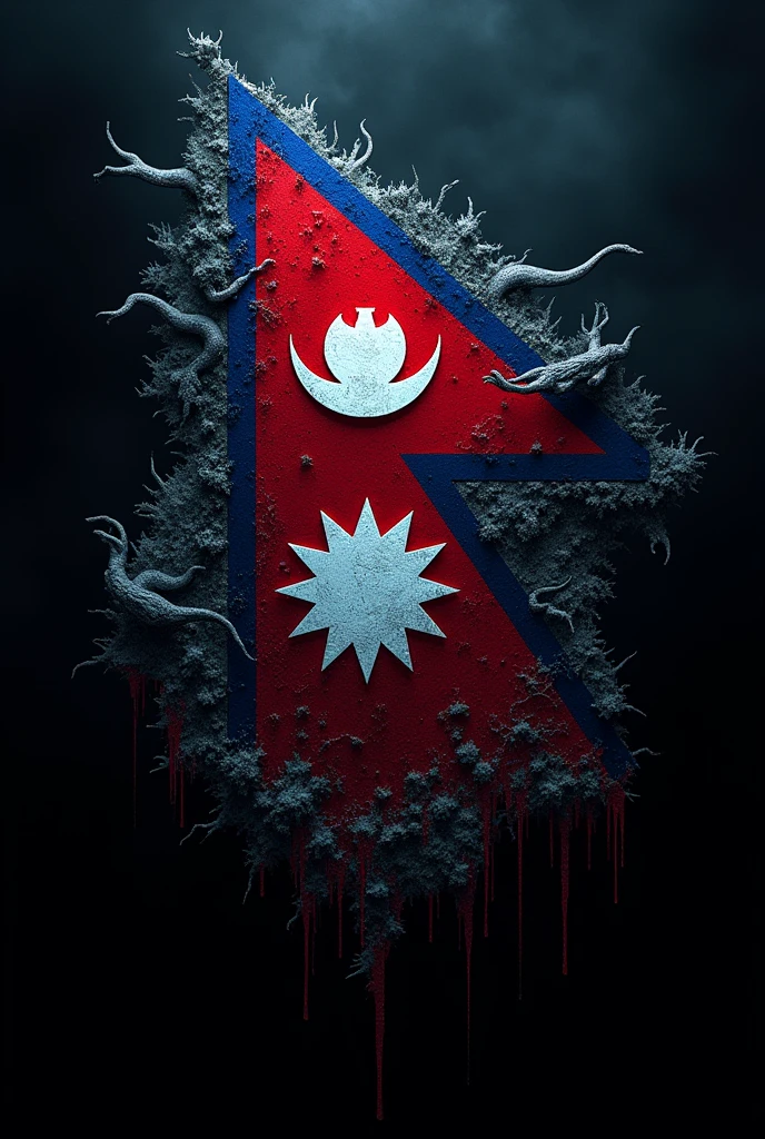 Create a SPN graphics text Logo with flag of nepal like a organisation