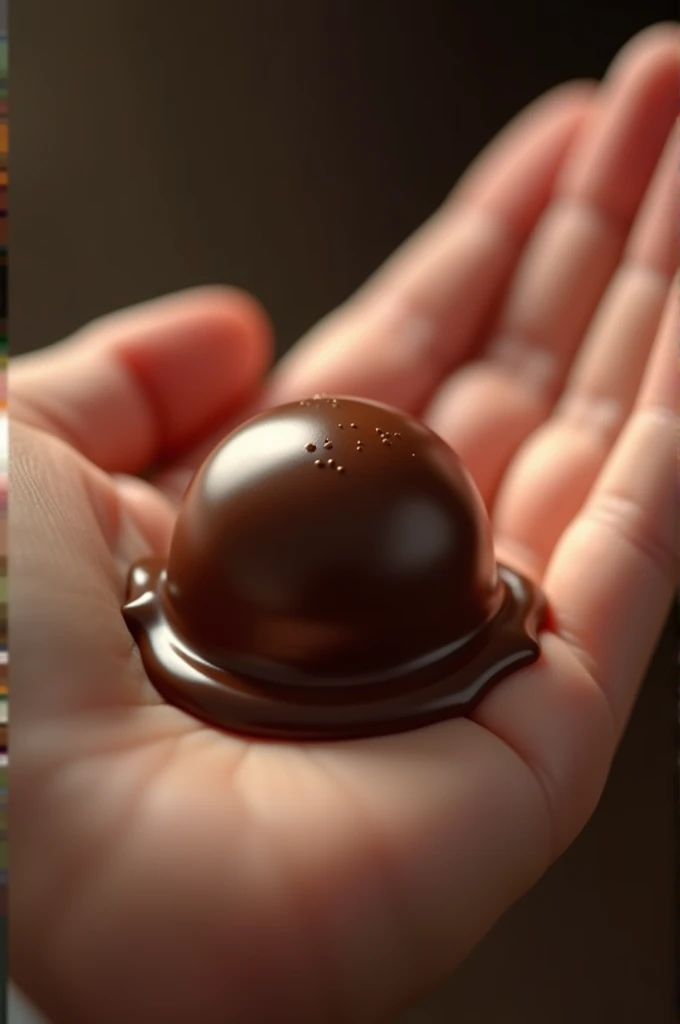 Chocolate candy in your hand will eventually melt as the heat from your body is released and makes it melt