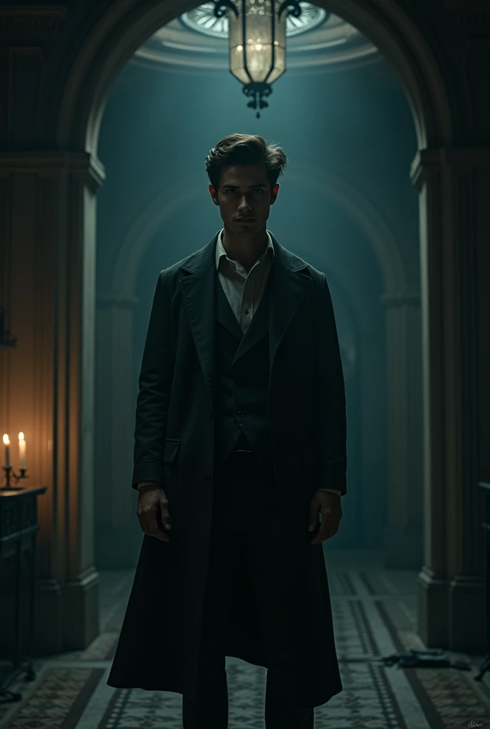 Moment of Revelation:
Aryan standing with a thoughtful expression, the moment he solves the final riddle. The background should be filled with darkness and hints of the eerie mansion's interior, highlighting the pivotal moment of solving the mystery.
These images should help visually narrate the suspenseful and mysterious atmosphere of the story while capturing key moments and emotions.
