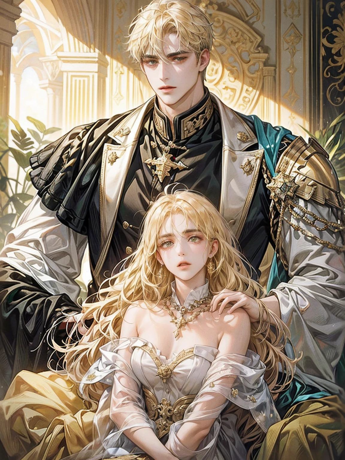Constantine the Great. syojyomanga.アニメ. Reincarnation of Roman Emperor Constantine the Great.A mature, successful businessman, a modern reincarnation of Constantine the Great, a serious and attractive young man with a kind and earnest expression, a calm and composed demeanor, capable of being resolute when necessary, bright and piercing lion-like eyes, ((deep golden eyes)), in the scenic landscape of Venice at dawn.. He is hard working and efficient. Warm and sincere. He is kind and gentle, but he is also a cool-headed and ambitious man. Cool summer evening. refreshing breeze. High quality suit. Bright and keen-eyed, he cherishes and embraces the girl he loves. hyper quality. Super beautiful. Sweet and elegant. modern classical. Luxurious and graceful.masterpiece, Highest quality, {Highest quality}, {{masterpiece}}, {High resolution},