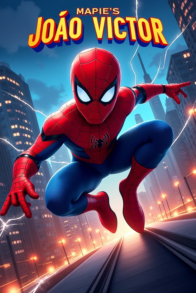create a birthday invitation for João Vitor's 5th birthday spiderman theme add the name joao victor above the image and the information Rua Olivia Ribeiro de Sá, nº 1150, Jardim Europa Neighborhood, on September 29, 2024 at 4:00 p.m.