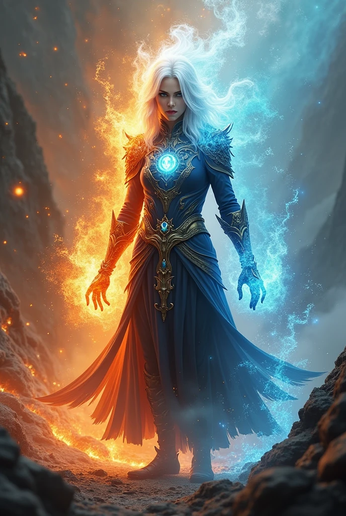 make 4 a character that has power it's either fire, air, water and earth