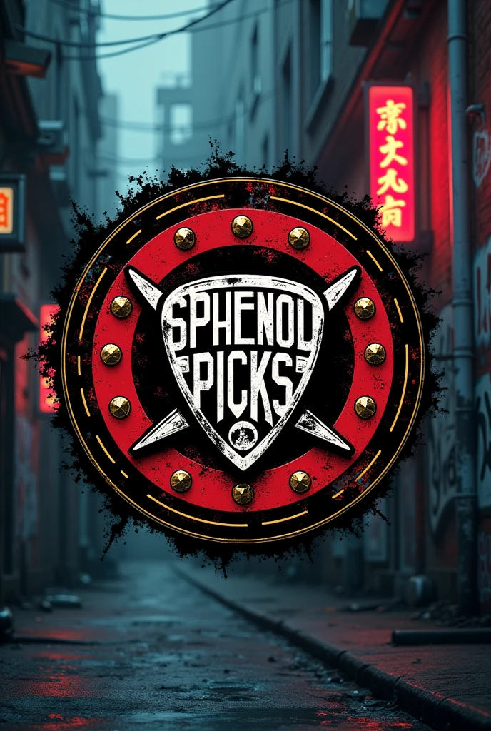 Circular logo written Sphenoid Picks punk rock band