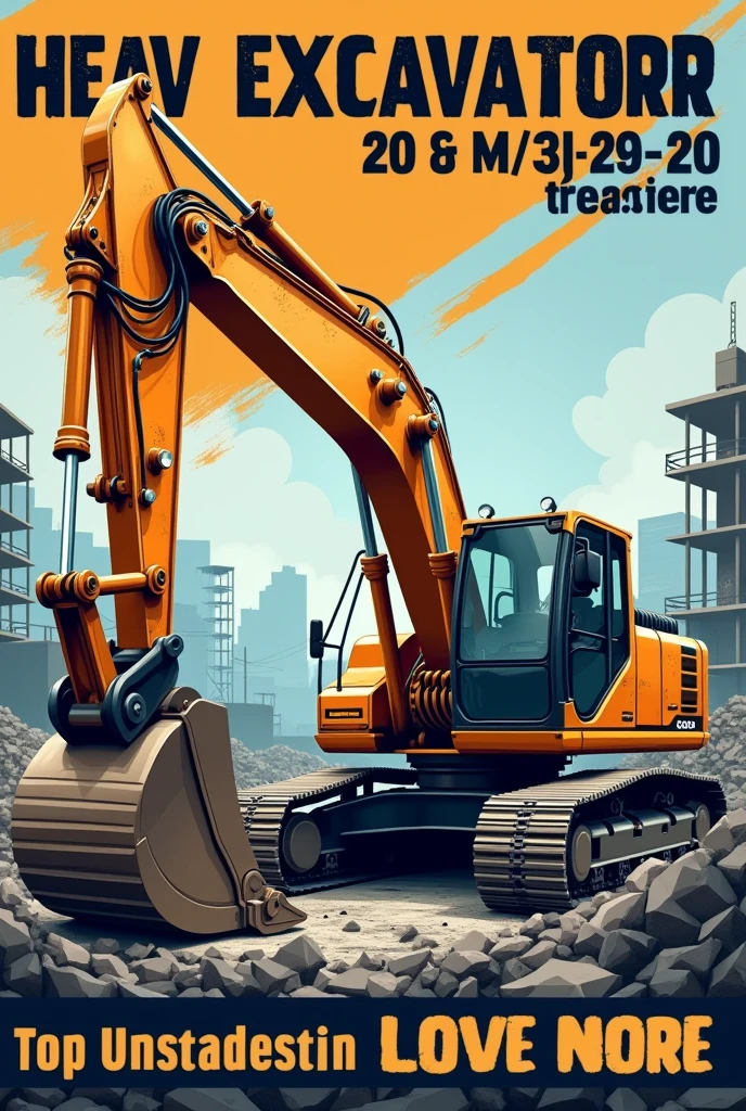 excavator rental poster