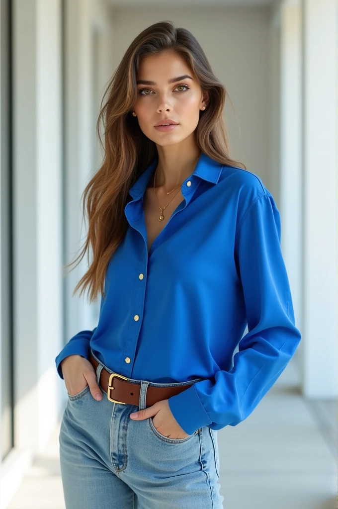 (18+) 4K,Laura's Ai Art - Blue shirt day(Lookbook)