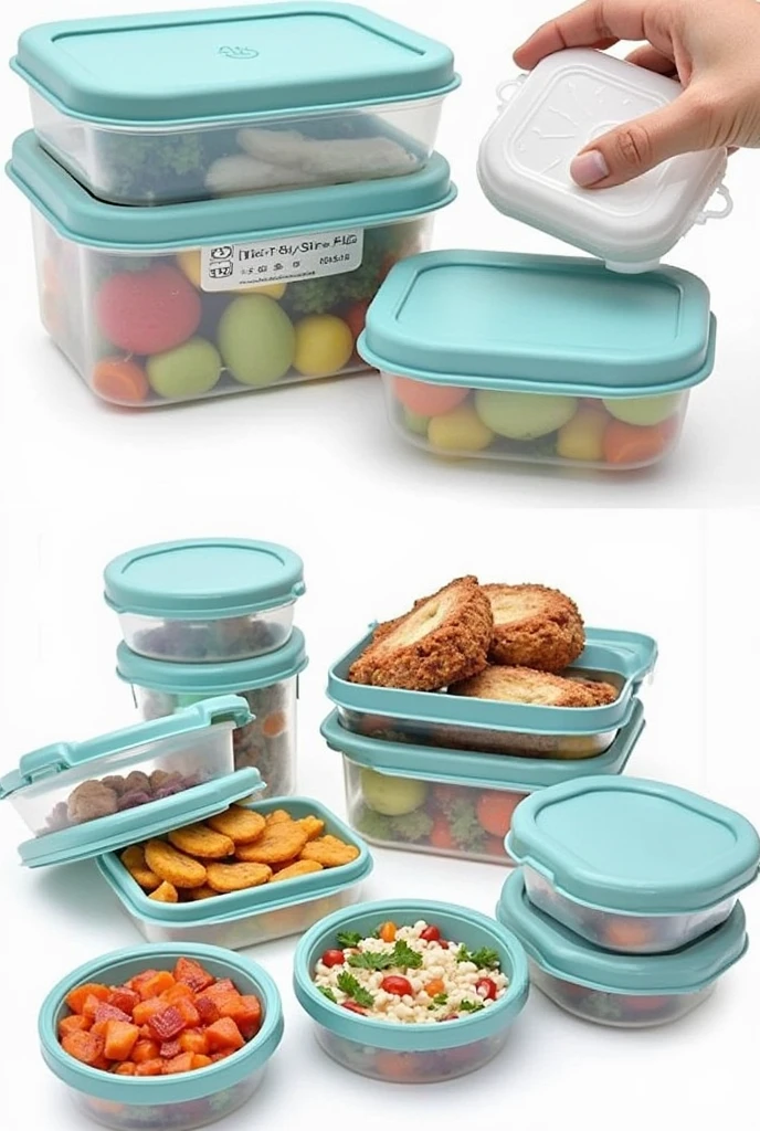 Food containers can freeze food