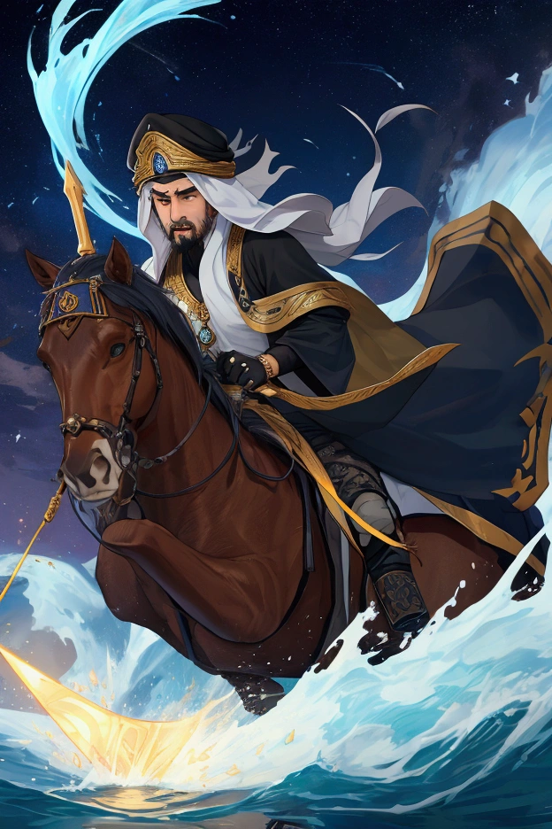 make a logo of muslim commander. Khalid Al Walid