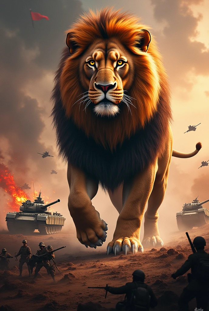 Create a movie poster about the blockade in history, which has to include the soviet as a lion