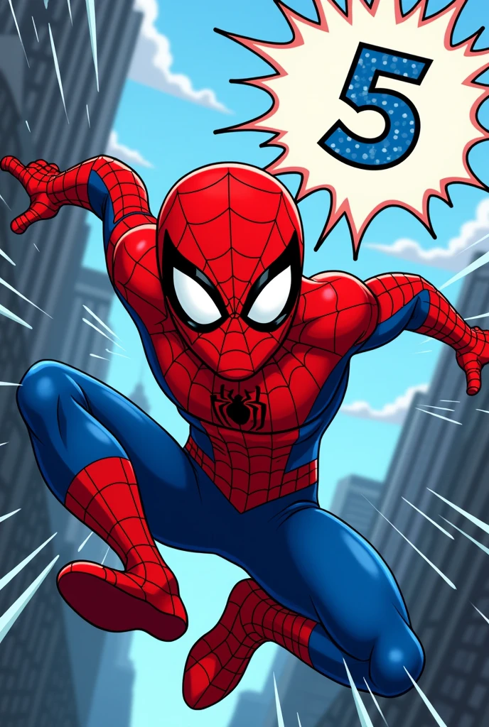 create a birthday invitation for João Vitor&#39;s 5th birthday, with the spiderman theme