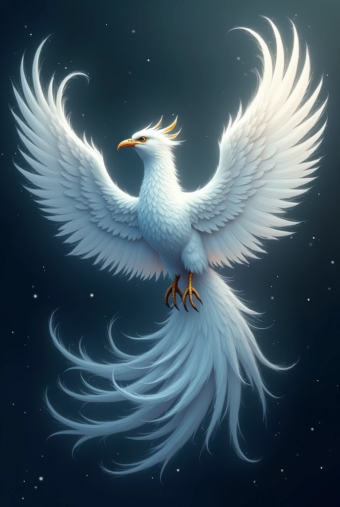 
                      ( perfect anatomy )  Fantasy business logo fantasy art silver white phoenix(Open your big glowing wings)A sign depicting a fair, a magnificent bird of paradise tail, a bird shining with light, a dark background.

                           High-quality content is very detailed.、Dynamic angles and elegant atmosphere，Intricate details, masterpiece, fair. Realistic, fresh and elegant aesthetic style. Airbrush digital oil painting. Movie lighting is very beautiful., perfect composition, intricate details, Super detailed and exquisite high quality work from a master artist