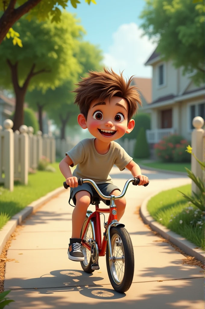 Boy riding bike