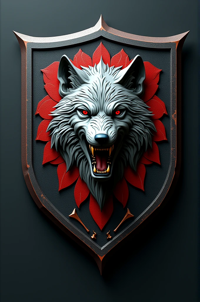 Team shield with wolf