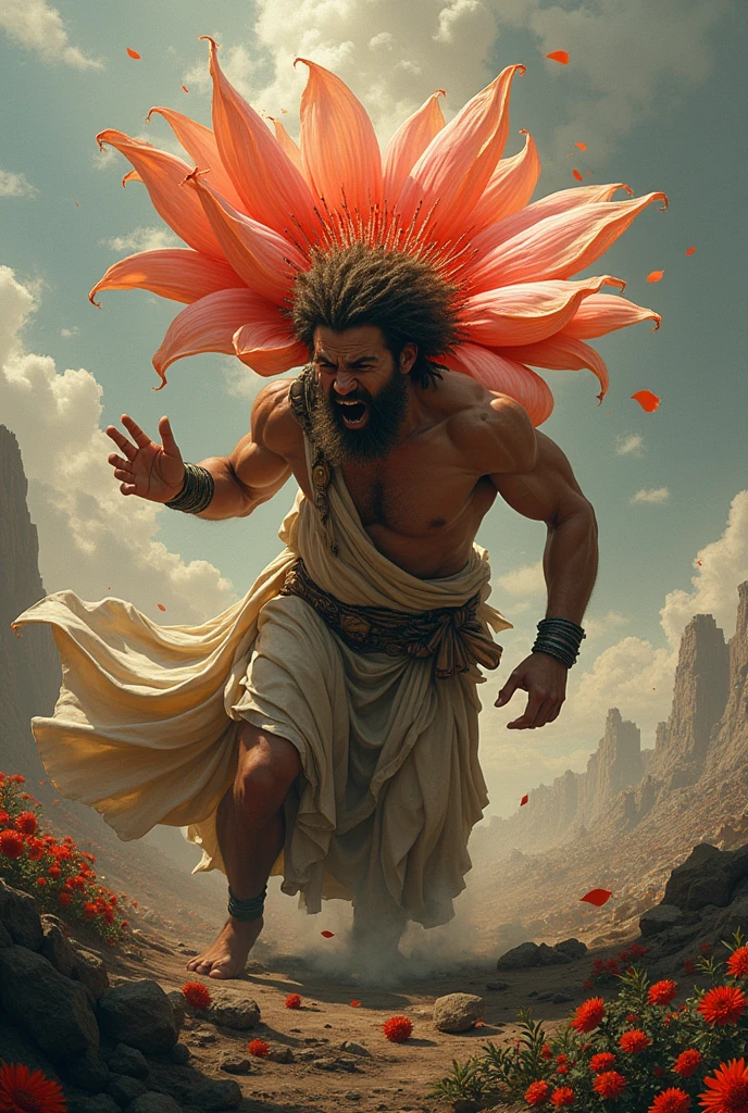 greek god got choked by smelling a smelly odouros flower cosmos from a battlefield