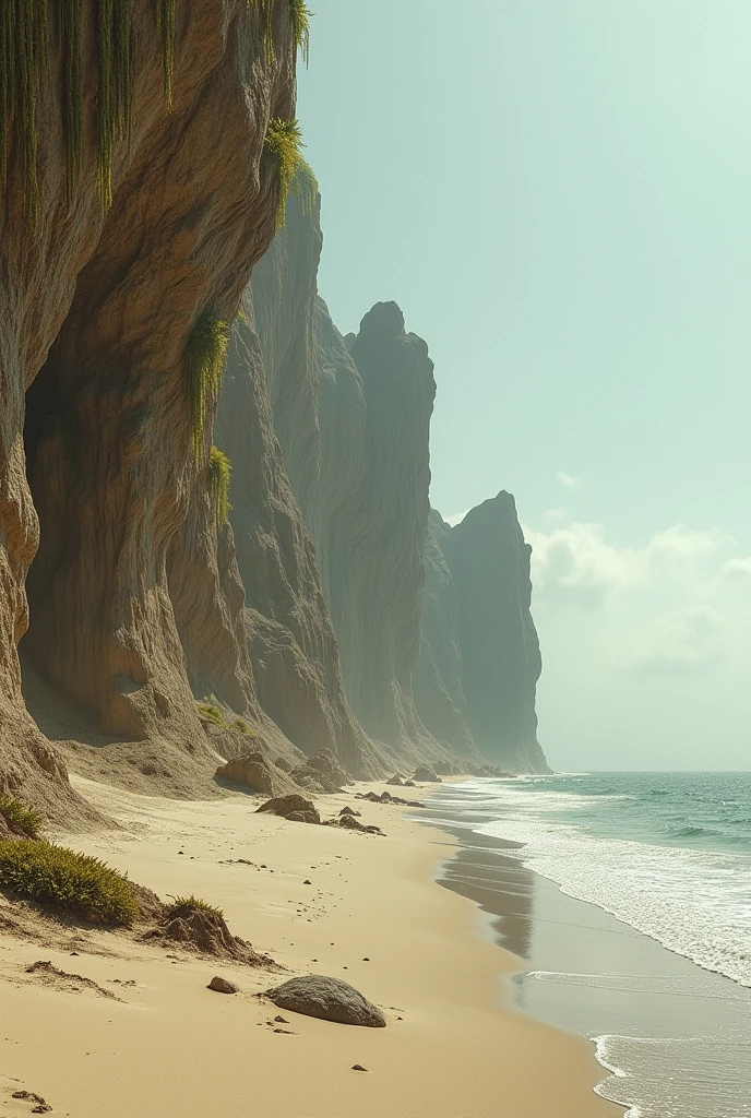 U n f a m i l i a r spaces of r i b b e d sand and reaches of w e e d h u n g Rock were left b a r e on beach near seA