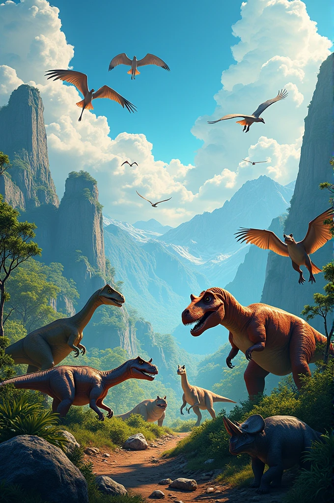 make a banner with dinosaurs and the name "AstralPlayer" in the middle, in YouTube banner ratio
