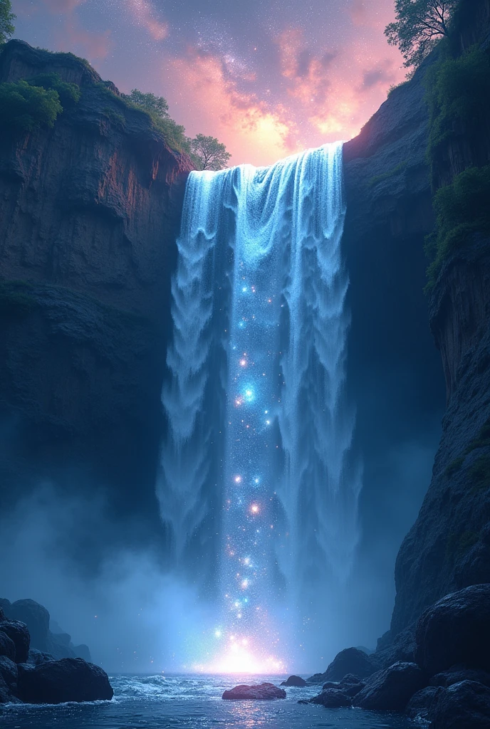 The waterfall drops three thousand feet，I suspect it is the Milky Way falling from the sky