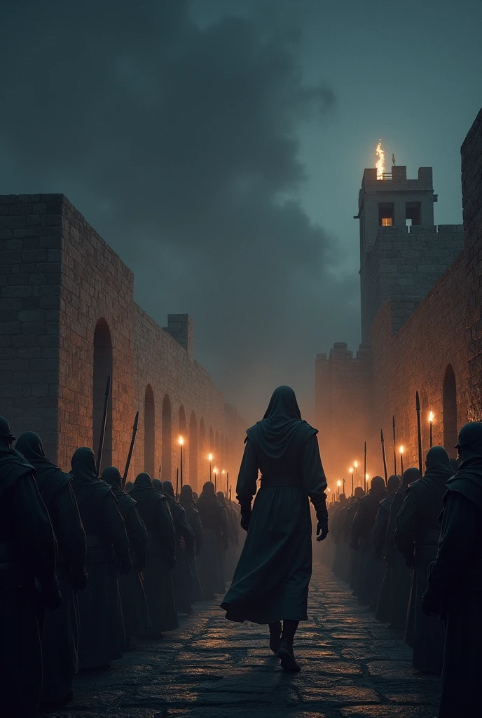 The night was dark, and the whole city was filled with panic. The light of the torches on the high towers of the fort had dimmed. An enemy army surrounded Jerusalem, and the Muslim armies were desperate to save the holy city. Suddenly, there was a deep silence. A name echoed in the cold night air: "Saladuddin!"
