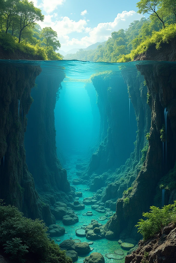 create an image of the aquifer alter do chão 