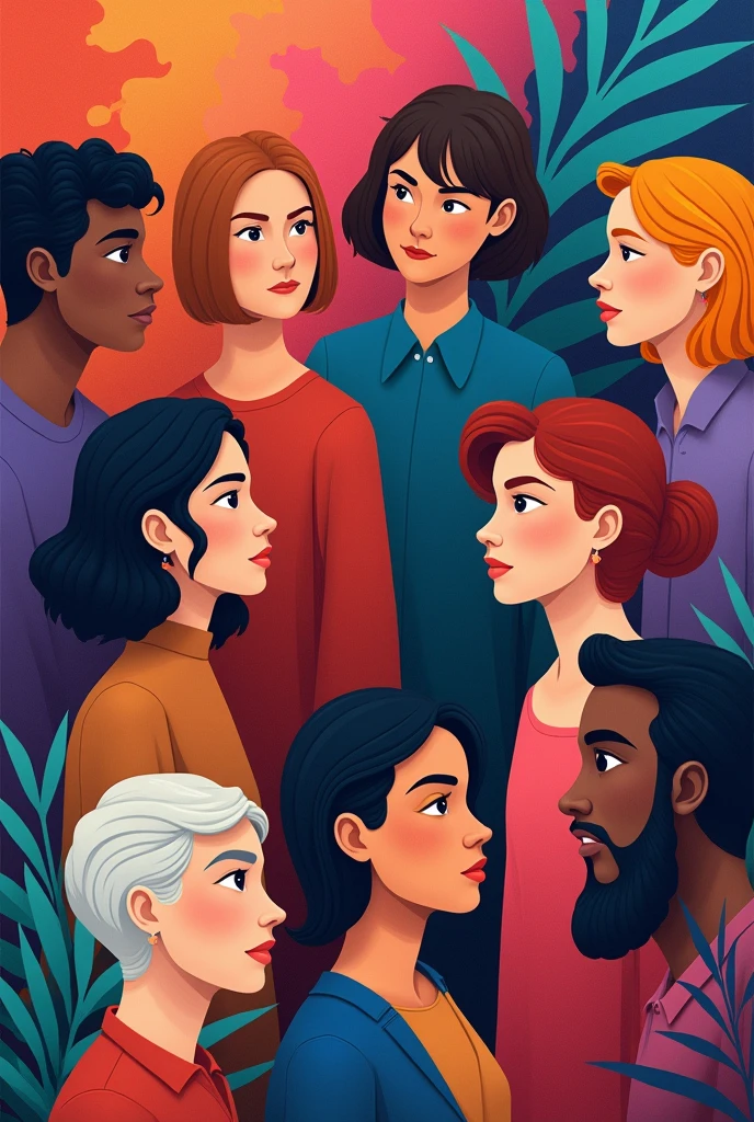 Highlighting generational differences between the ages of 20 to 50、Create a cover that will act as a logo for your conversational podcast。