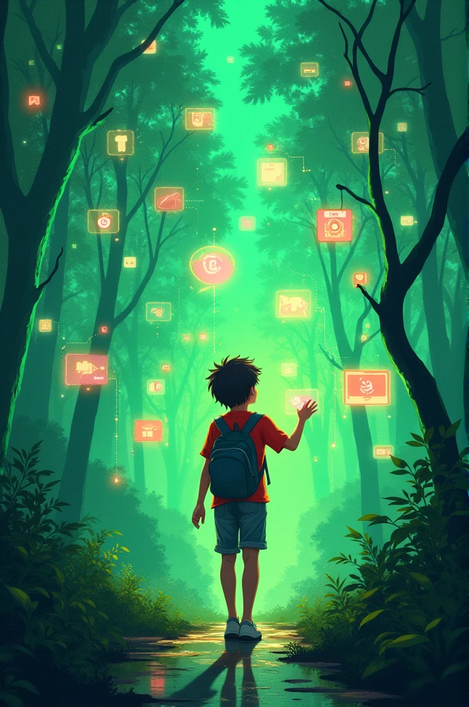 2015-2019: Expanding Platforms** - I frequently used our family iPad, became active on Facebook, Musically, Snapchat, and TikTok, sharing moments and keeping entertained.

Green color scheme 