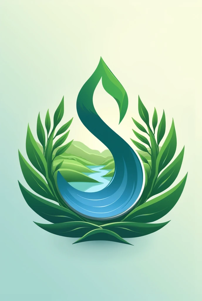 Make me a logo with the letter S, that has to do with agriculture and water