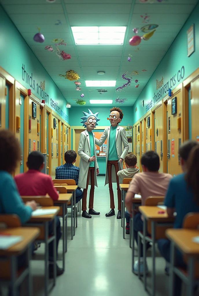 An image of Rick and Morty where it says third period