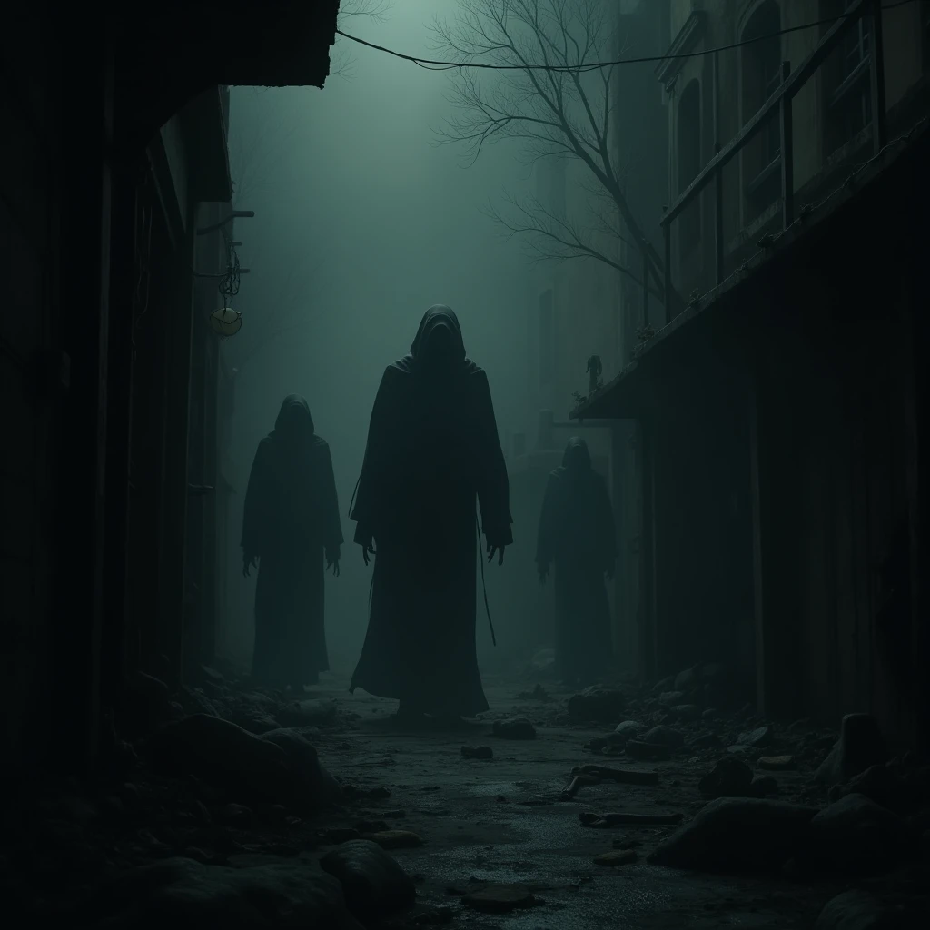 The atmosphere is mysterious and terrifying.