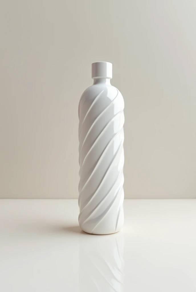 One liter bottles cylindrical shape with the line curve on it 