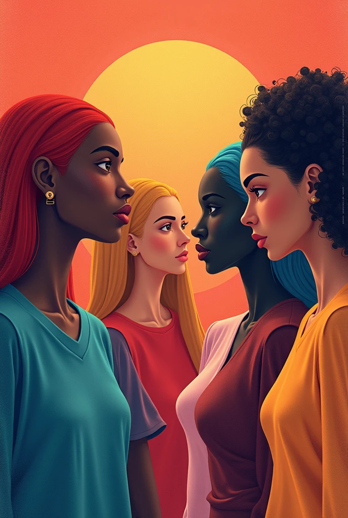 An oil pastel poster that is about promoting awareness on Cultural Sensitivity and Bias-Free Language in Communication towards discrimination against race