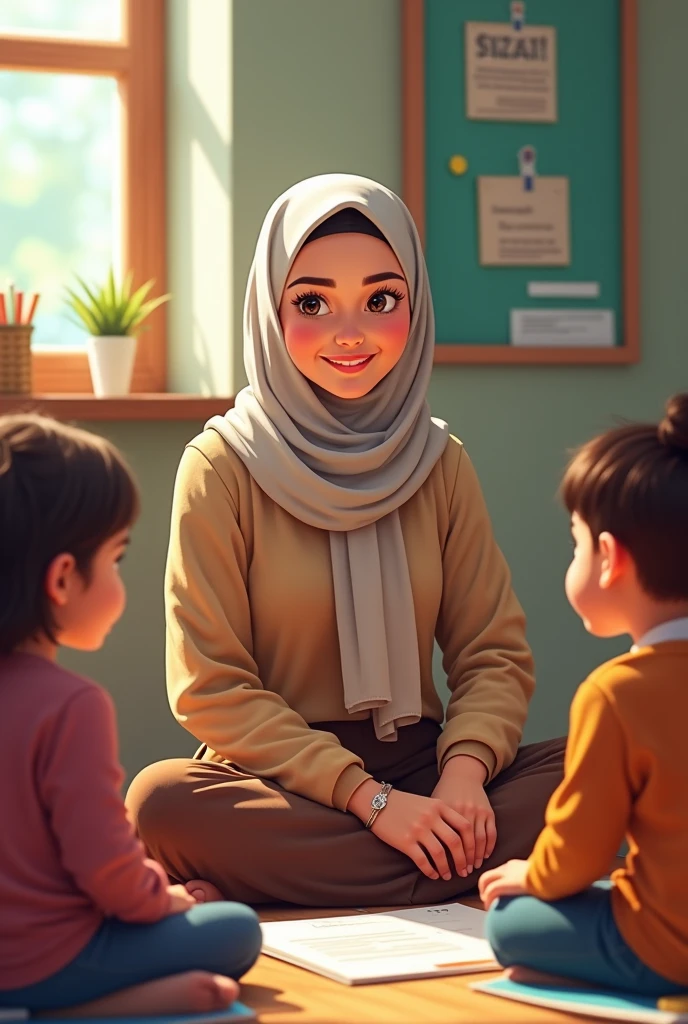 short and sweet Muslim kindergarten teacher