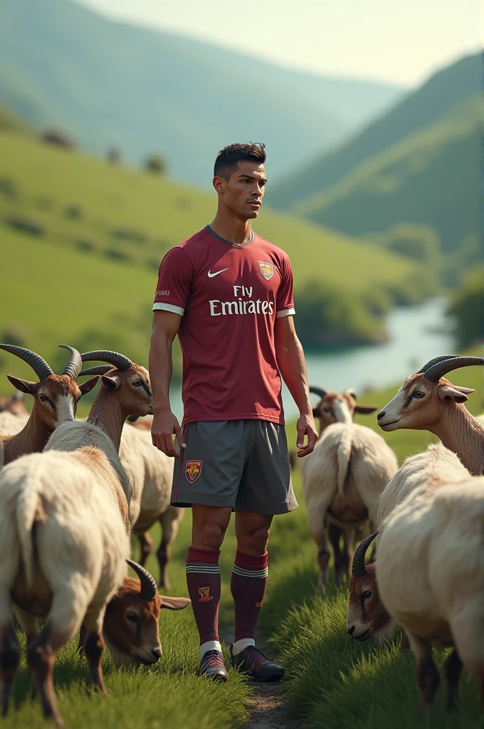 Cristiano Ronaldo was grazing goats