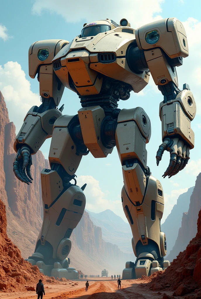 image of a huge giant excavator of the future working, the image must be of an unusual excavator, it has to be the largest ever seen before