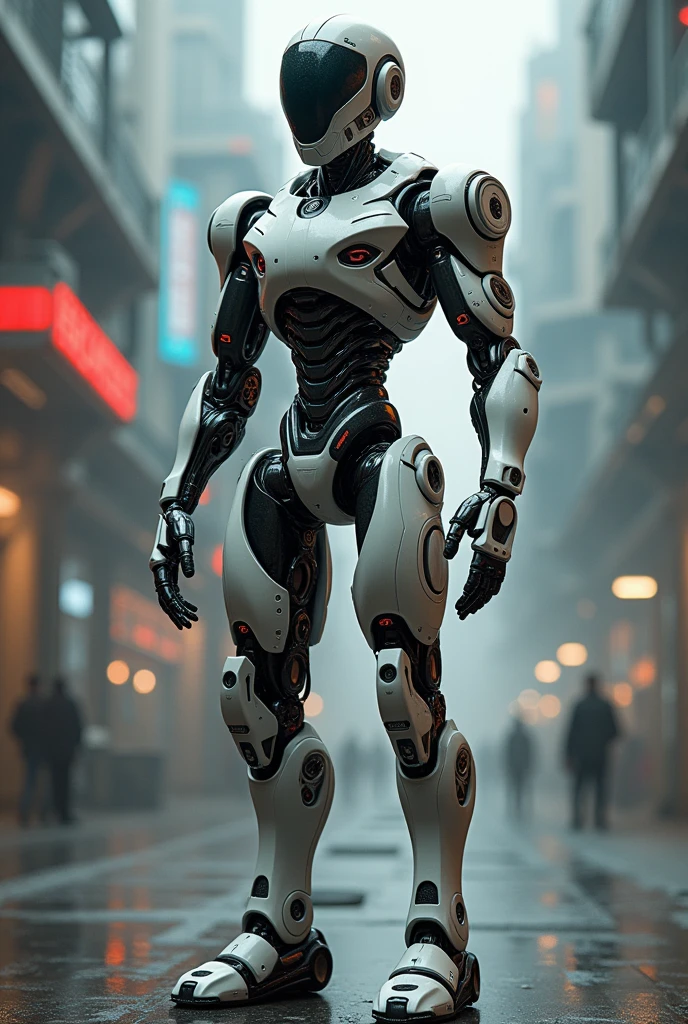 Robot with protesis pieces