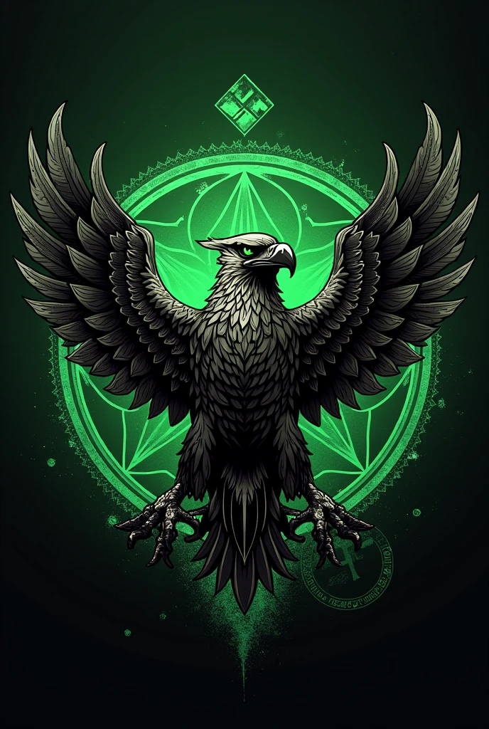 Create a logo with the name PugaClub. I want it to be green and allude to extreme Mexican nationalism., and at the same time allude to the academic field, Put Nazi details on the logo and make it an easy to remember and intimidating logo. Don't use dogs in the logo., Instead he uses an eagle, and remember, The logo must bear the name PugaClub
