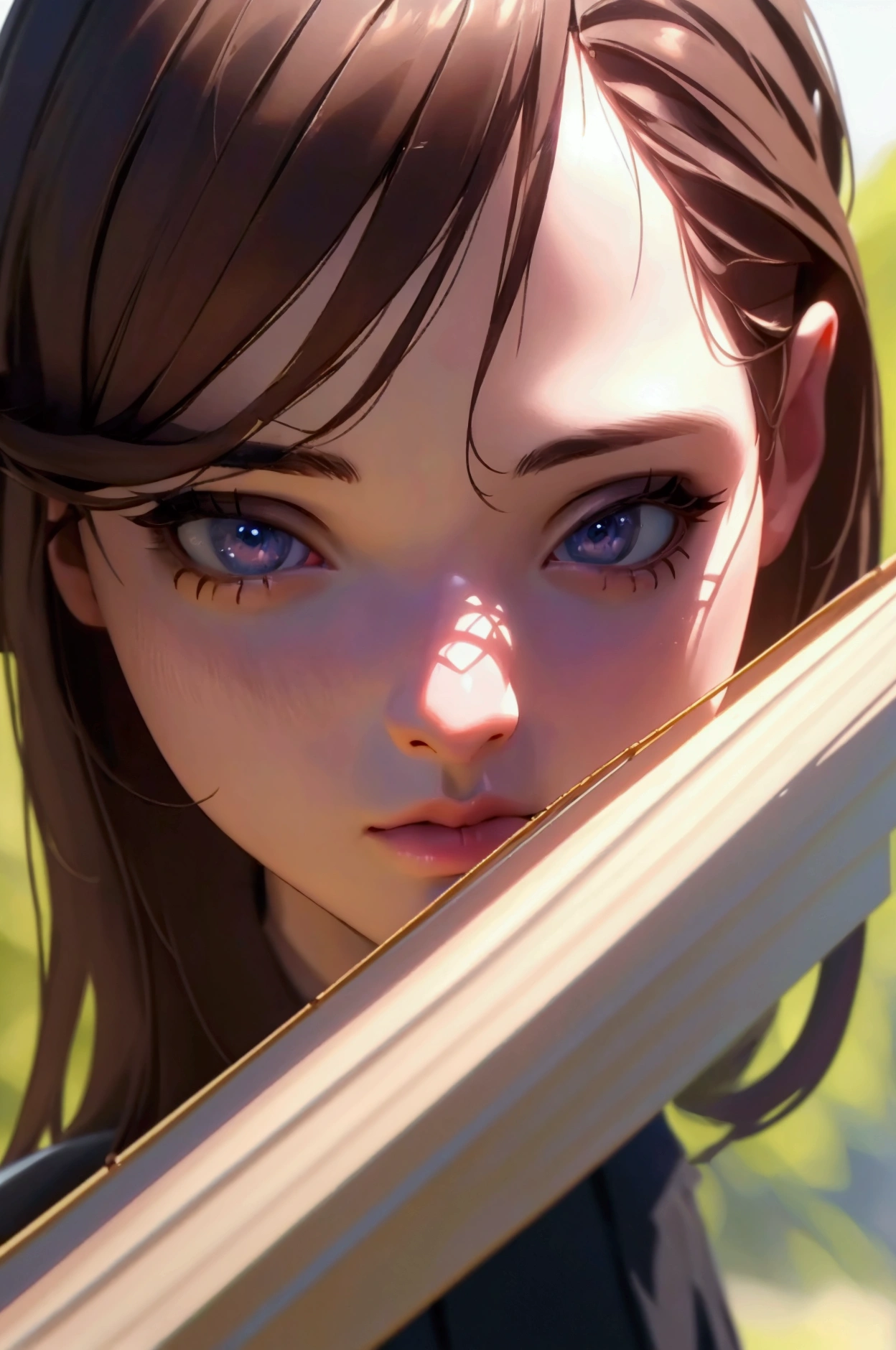 1girl, school uniform, long brown hair, short black skirt, beautiful detailed eyes, beautiful detailed lips, extremely detailed face, longeyelashes, dynamic pose, (best quality,4k,8k,highres,masterpiece:1.2),ultra-detailed,(realistic,photorealistic,photo-realistic:1.37),detailed background, school setting, cinematic lighting, vibrant colors, intricate details, digital art, concept art