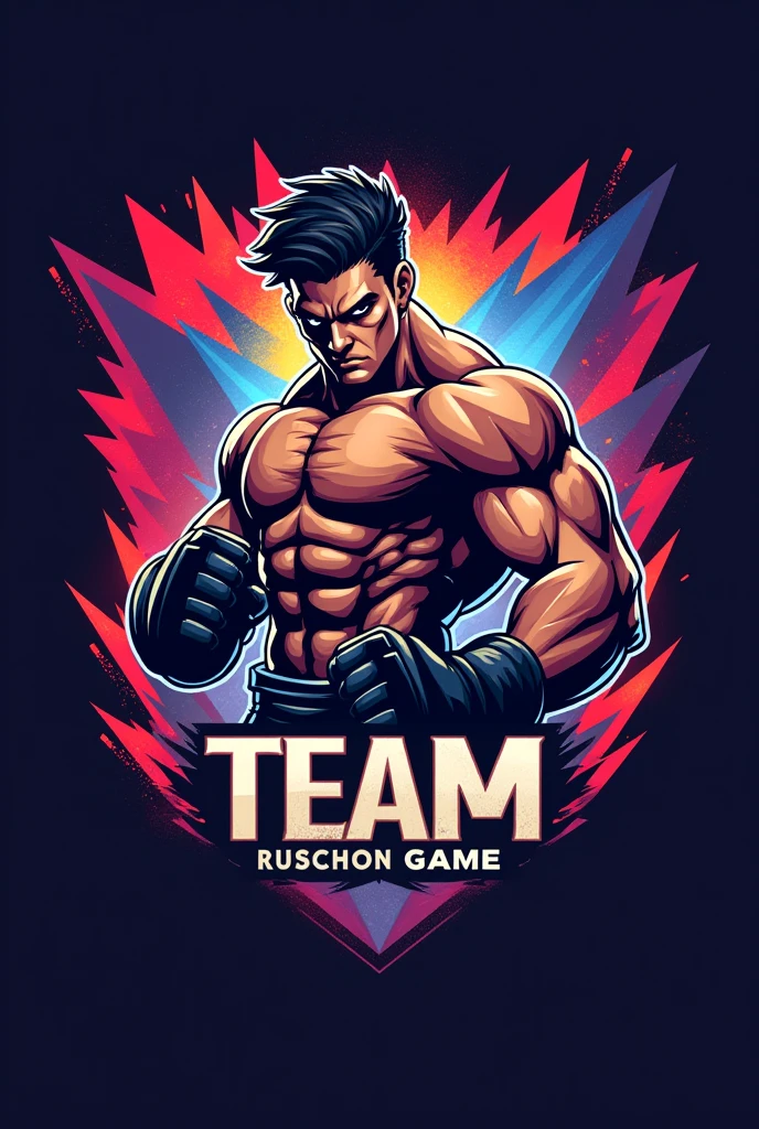Make a fighting game team logo with 
