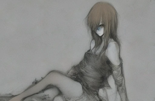(by crayon:1.3), (by zero sum:1.2), e621, furry girl, female, young female, filhote, (face detailed), (standing alone:1.1), ((anthropo, humanoid)), (fine tune:1.1), mike, (face detailed), (More details, detailed back ground:1.1), (anthropopomorphic legs, anthropopomorphic hands:1.1), collared, sitting on a bench, short tail, Medium length hair, chestnut hair, narrow shoulders, Athletic shorts, black blouse, off shoulder blouse, hands between thighs, leaning forward, (main:1.1), angry smile, angry eyes, baby , slightly blushed, flat-chested, brown overcoat, dirty blouse, slightly torn blouse