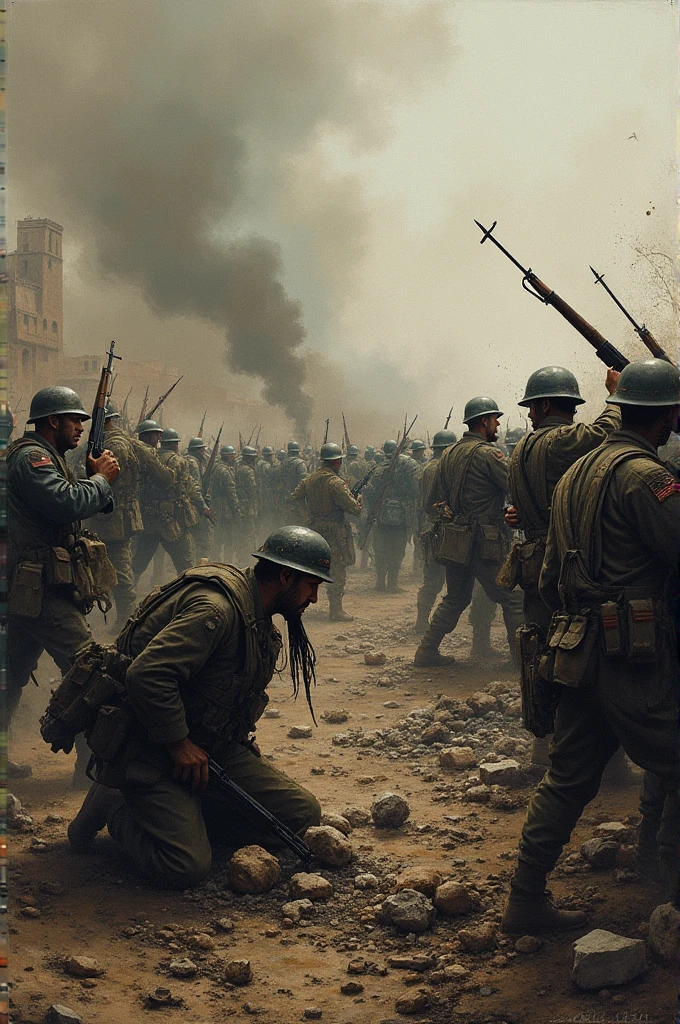 Picture drawn of a war