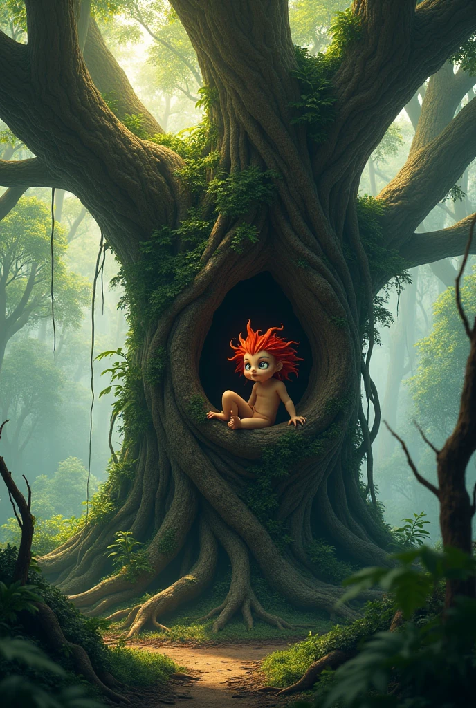 Curupira in a tree, that it is a more image
