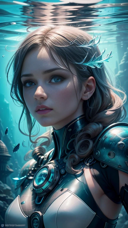 Beautiful city of Atlantis,Colorful underwater kingdom,Futuristic underwater city,Futuristic technology,Alien technology,Amazing sea creatures,Future cyberpunk,Surreal dreams,Surrealist art fantasy style,Epic digital fantasy art style,Art germ, Broken glass, ((bubbly underwater scenery)) Radiant light octane rendering is highly detailed. Dramatic lighting, dramatic fantasy scene, Dark gloomy atmosphere, Detailed textures, Highly detailed, 8K, Cinematic, Award-winning artwork, Digital painting, Conceptual art, Photorealistic, Detailed eyes. Resolution 16K,Nikon Z9, digital photography, ultra textured leather, Realistic photography, Cinematic effect, soft light, soft shadows, high quality volumetric lighting