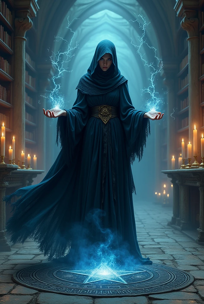 A witch doing magic